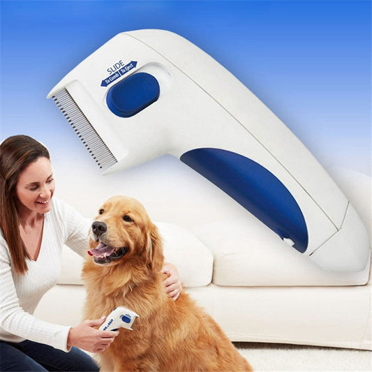 KFX-0465341 Micro-Electric Flea and Lice Remover for Cats and Dogs - Safe and Effective Pet Comb