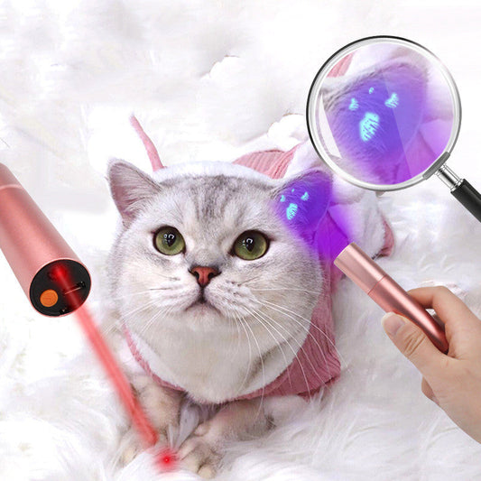 KFX-0470333 2-in-1 Cat Skin Ringworm Detection Lamp - USB Rechargeable Laser Tool