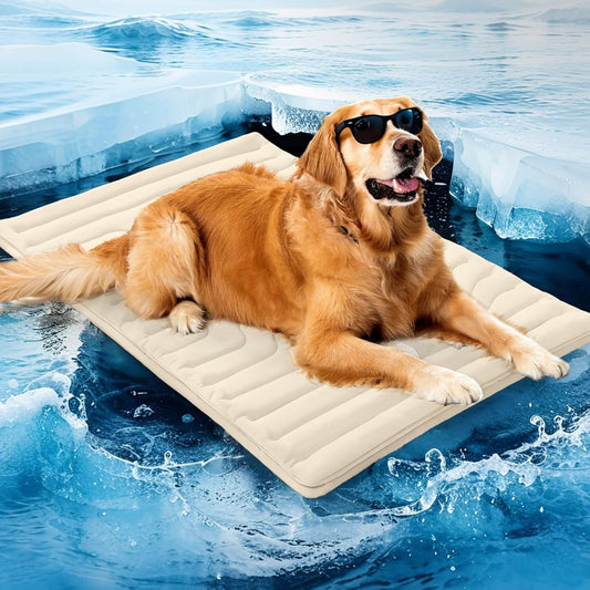 KFX-0480061 Cooling Pet Ice Mat for Summer Heatstroke Prevention - Gray, Multiple Sizes Available
