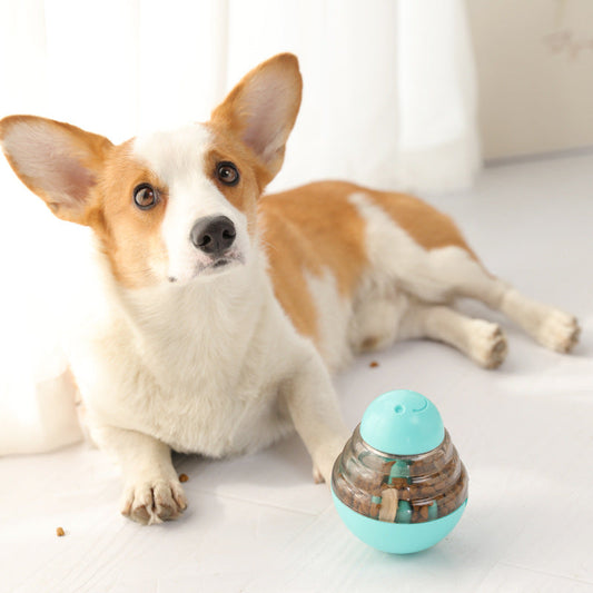 KFX-0481853 Pet Swing Ball Tumbler Toy for Dogs and Cats - Interactive Training Activity, Pink and Blue Colors, Durable ABS and PP Materials
