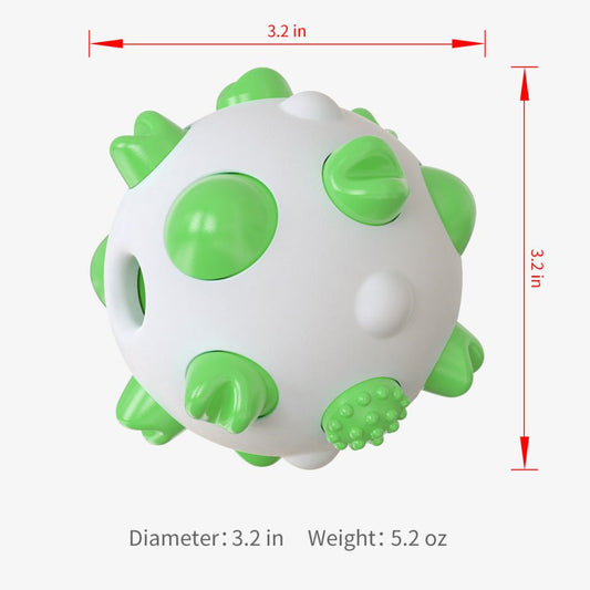 KFX-0482493 Interactive Dog Teething Chew Ball for Dental Cleaning and Stress Relief