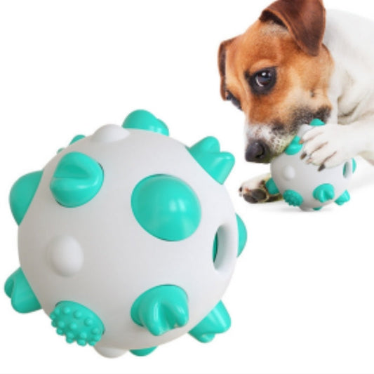 KFX-0482493 Interactive Dog Teething Chew Ball for Dental Cleaning and Stress Relief