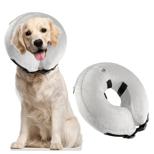 KFX-0483005 Inflatable Cotton Pet Collar - Adjustable Neck Sizes for Comfort and Support