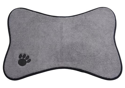 KFX-0504125 Microfiber Anti-Slip Dog and Cat Bowl Place Mat - Removable and Washable Pet Food Mat