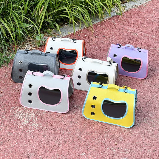 KFX-0510269 Portable Large Capacity Crossbody Pet Bag - Breathable Oxford Cloth in Various Colors