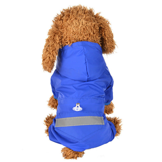 KFX-0521917 Durable Waterproof Pet Poncho with Pocket for All Weather Conditions