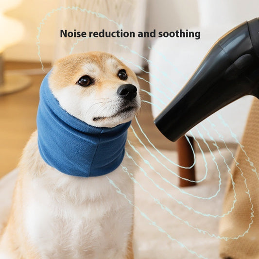 KFX-0532669 Pet High Elastic Scarf for Noise Reduction and Comfort - Available in Blue and Pink
