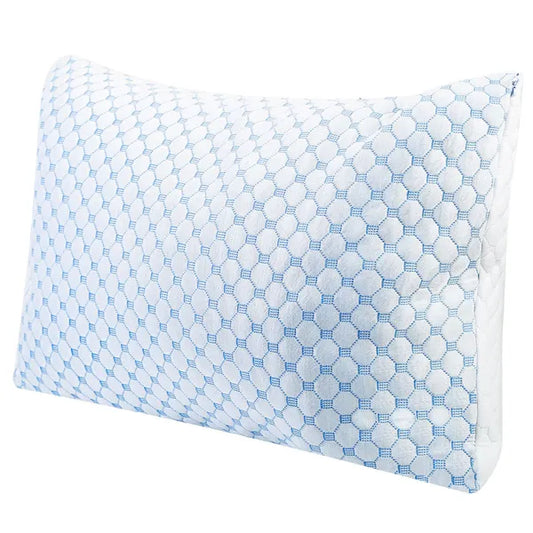 KFX-0539453 Cooling Memory Foam Pillow with Adjustable Height, Bamboo and Cooling Fiber Cover, Gel Infused Shredded Foam, Machine Washable