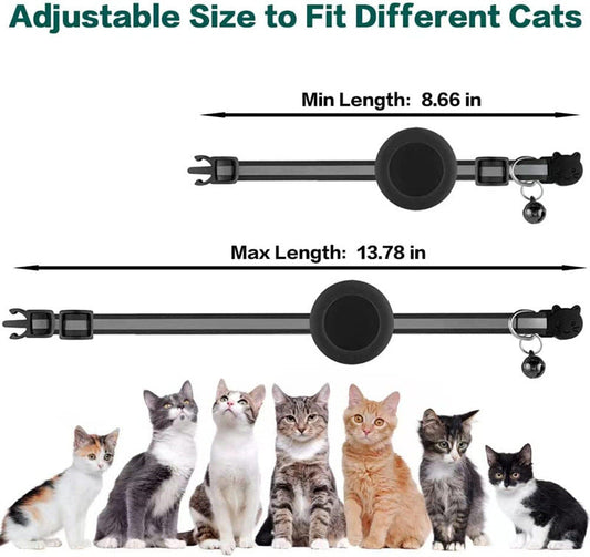 KFX-0569789 Reflective Anti-Lost Pet Collar for Cats and Dogs, Striped Design, Multiple Colors Available