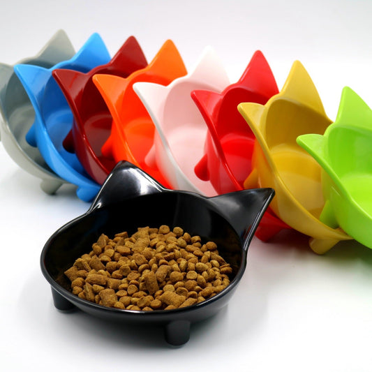 KFX-0600765 Anti-Slip Melamine Cat Bowl in Black for Easy Maintenance