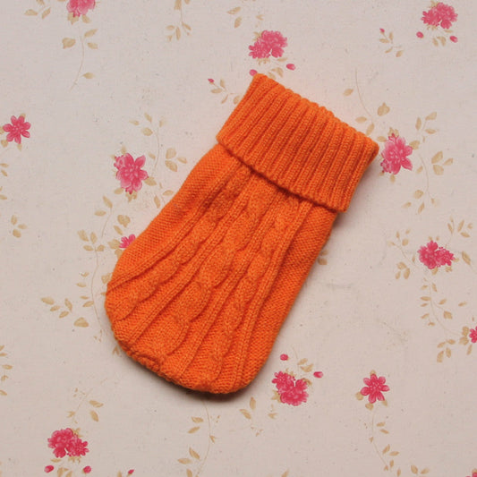 KFX-0604349 Cozy Knitted Dog Sweater for Small Breeds - Warm Autumn/Winter Design