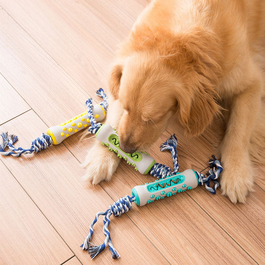 KFX-0618685 Durable Biting Rope Toy with Ball for Small and Large Dogs, TPR Material