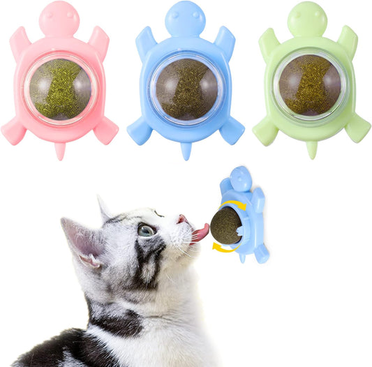 KFX-0619325 Organic Catnip Ball with Silvervine for Indoor Cats - Edible Plant-Based Cat Toy for Stress Relief and Fresh Breath