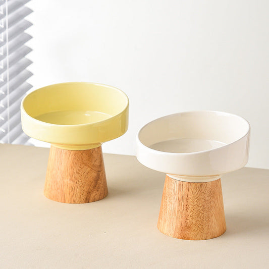KFX-0633533 Elevated Ceramic Pet Bowl for Cats and Small Dogs - Ideal for Food and Water