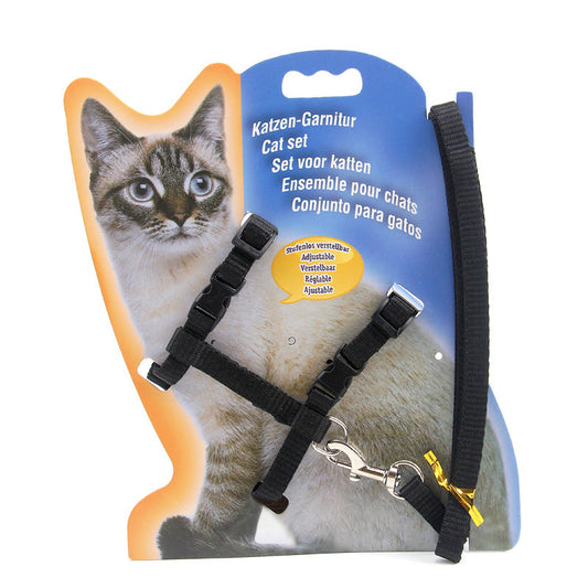 KFX-0644157 Durable Multi-Color Nylon Cat Leash with Adjustable Chest Strap