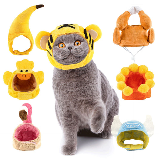 KFX-0649661 Cartoon Pet Headgear for Dogs and Cats - Fun Cross-Dressing Hats in Various Styles