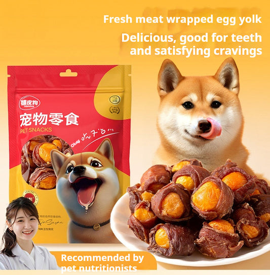 KFX-0650685 Savory Chicken and Duck Egg Yolk Treats for Dogs - Ideal for Training and Molar Care
