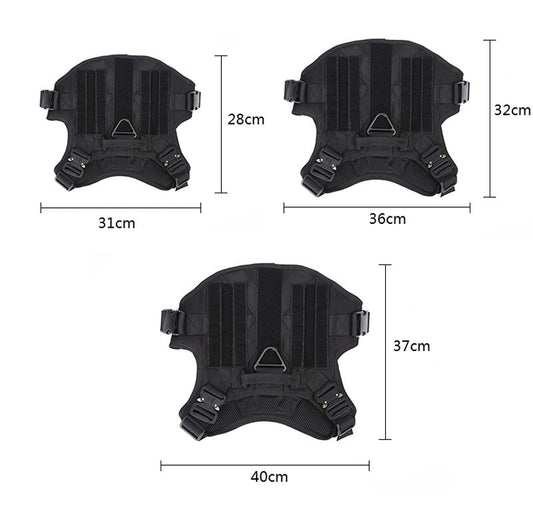 KFX-0665405 Tactical Dog Vest Backpack with Leash, 1000D Nylon, Multiple Sizes & Colors Available