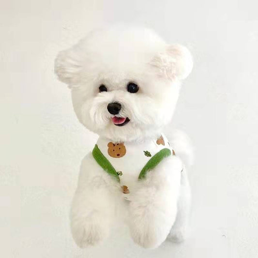 KFX-0666685 Lightweight Summer Vest for Small Dogs with Adorable Squirrel and Bear Designs