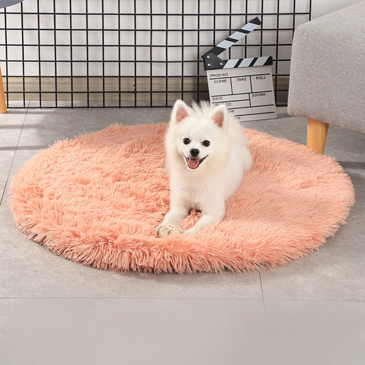 KFX-0671933 Medium Dog Winter Warm Pet Blanket - PV Velvet Round Dog Pad in Various Colors and Sizes