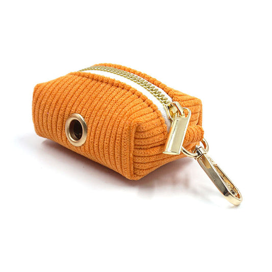 KFX-0674109 Corduroy Velvet Dog Poop Bag in Multiple Colors for Convenient Pet Waste Disposal