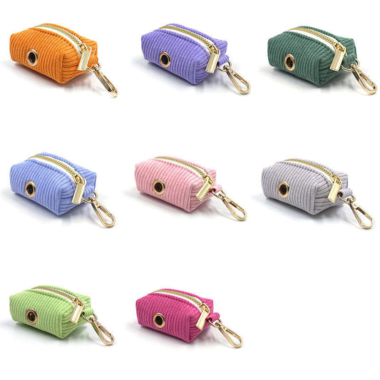 KFX-0674109 Corduroy Velvet Dog Poop Bag in Multiple Colors for Convenient Pet Waste Disposal