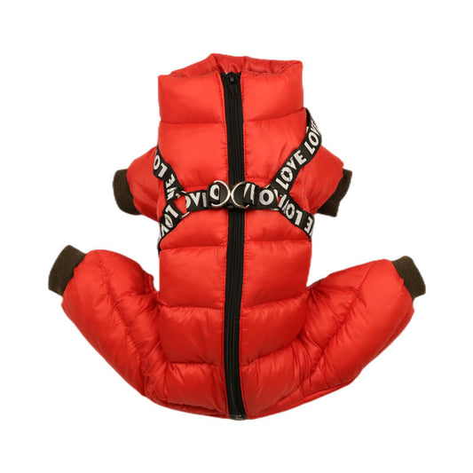 KFX-0687805 Thickened Cotton Thermal Clothing for Dogs in Sizes 10 to 18