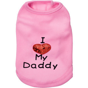 KFX-0724285 Dog Mom and Dad Casual Pet Vest in Various Colors and Sizes