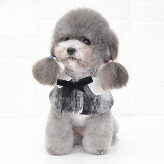 KFX-0745405 Pet Shawl Bow Tie Bib - Stylish Cloth Accessory in Various Colors and Sizes