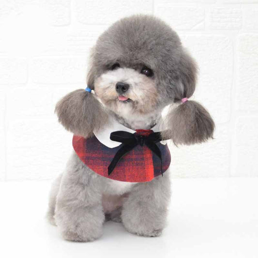 KFX-0745405 Pet Shawl Bow Tie Bib - Stylish Cloth Accessory in Various Colors and Sizes