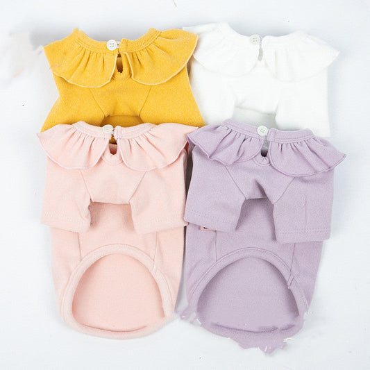KFX-0764989 Thickened Long-Sleeved Two-Legged Dog Clothes for Autumn and Winter in Multiple Colors and Sizes