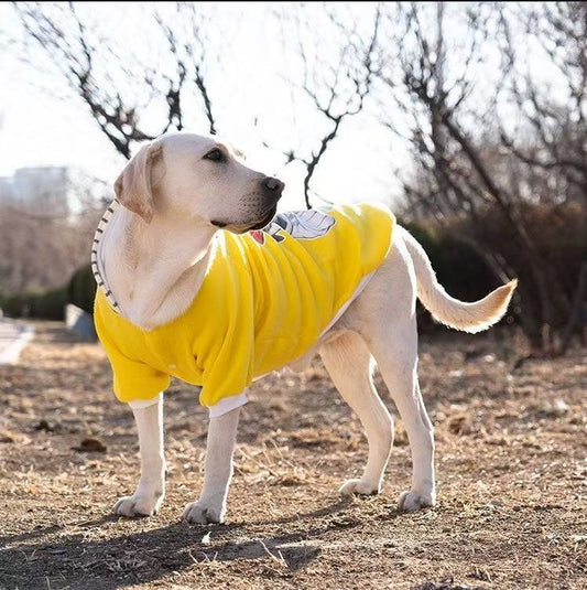 KFX-0780989 Comfortable Dog Sweatshirt in Red, Blue, and Yellow for Medium to Extra Large Breeds