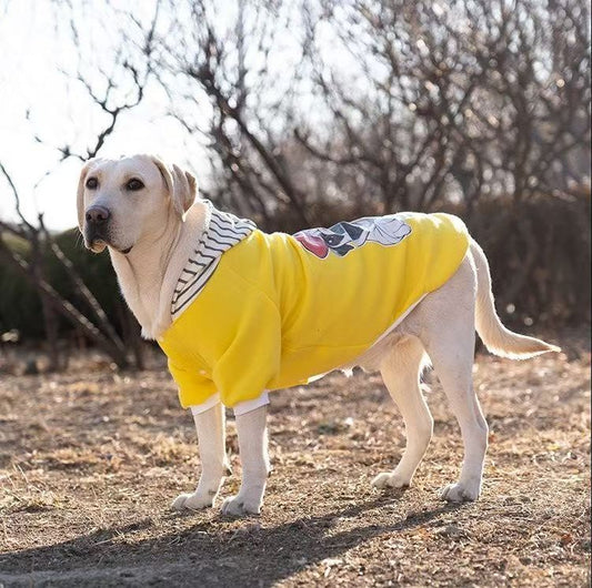 KFX-0780989 Comfortable Dog Sweatshirt in Red, Blue, and Yellow for Medium to Extra Large Breeds