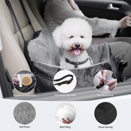 KFX-0799421 Deluxe Pet Car Dog Travel Seat - Soft Cloth, Multiple Colors, 55*50*35cm