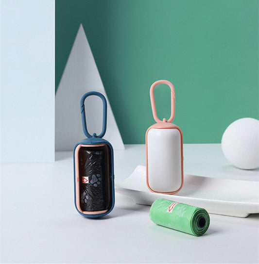 KFX-0805181 Portable Pet Waste Bag Dispenser - Mini ABS Garbage Holder for Dogs and Cats