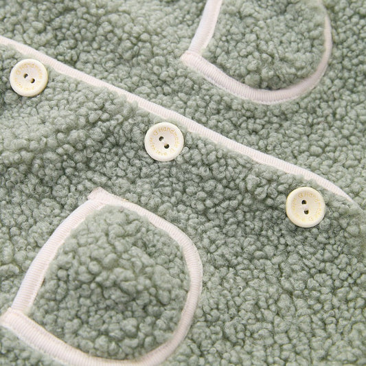KFX-0816829 Dog Vest Coat for Autumn and Winter in Green and Orange, Polyester Fabric