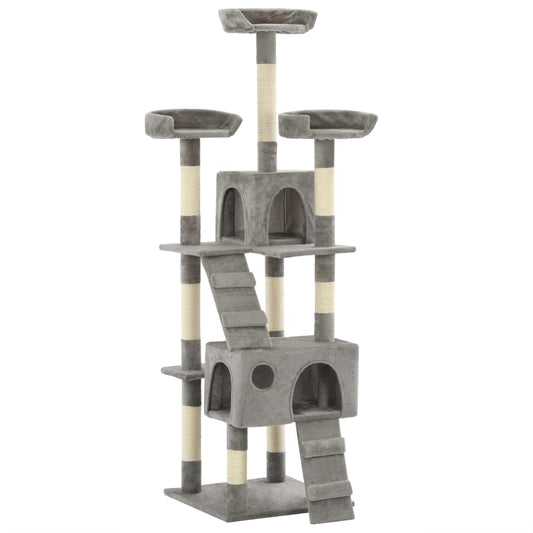 KFX-0817725 Luxury Cat Tree with Sisal Scratching Posts, Cozy Hideaways, 170 cm Height