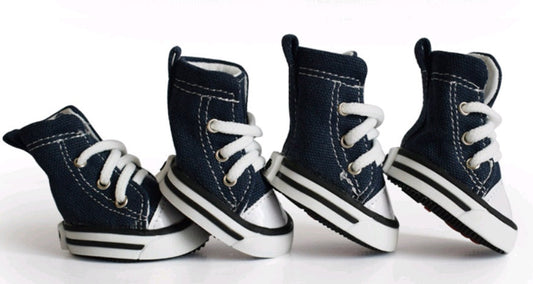 KFX-0821053 Denim Canvas Dog Shoes - Waterproof, Breathable, Non-Slip Footwear for Pets
