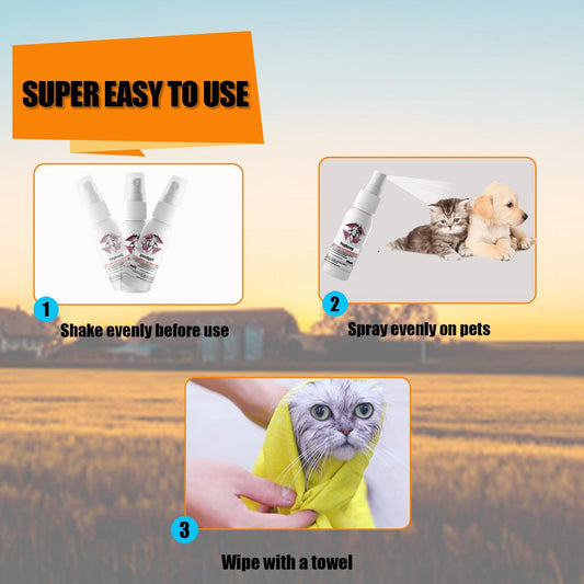 KFX-0822077 Pet Flea and Tick Removal Itching Spray for Cats and Dogs – Effective Pest Control for Indoor and Outdoor Use