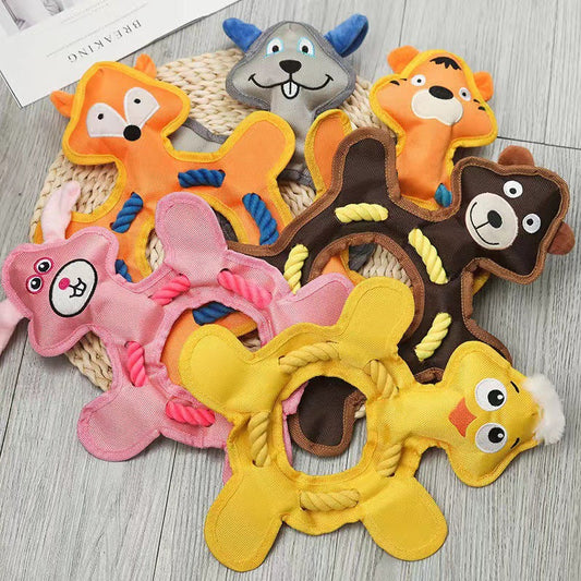 KFX-0822845 Tear-Resistant Plush Pet Toy for Dogs and Cats - Multiple Designs Available, 33 x 25 CM