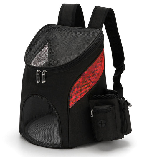 KFX-0832189 Foldable Mesh Pet Backpack with Durable Zipper and Adjustable Straps