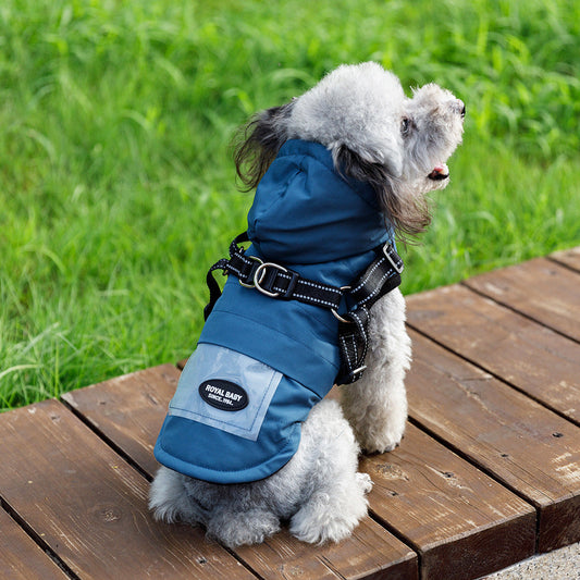 KFX-0834109 Traction Raincoat for Small and Medium Dogs - Waterproof Polyester in Multiple Colors and Sizes