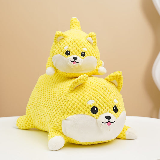 KFX-0842941 Plush Dog Calming Toy - Squeaky Teeth Cleaning Chew Pillow for Puppies