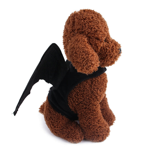 KFX-0845629 Halloween Bat Wings Costume for Dogs and Cats, Comfortable Wear-Resistant Design, Adjustable 3D Wings, Available in Sizes S, M, L