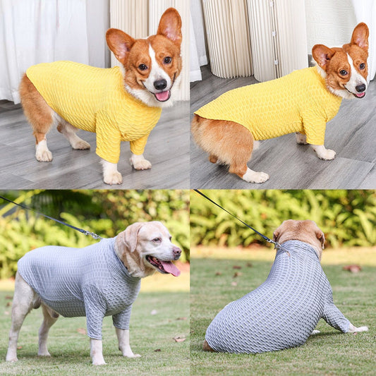 KFX-0847037 High Necked Super Elastic Slim Fit T-Shirt for Pets - Autumn Winter Collection