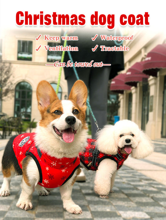 KFX-0866877 Waterproof Reflective Winter Pet Coat with Chest and Back Coverage - Available in Multiple Sizes and Styles