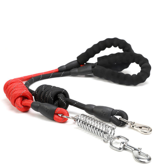 KFX-0868285 Reflective EVA Foam Handle Dog Leash - Strong Durable Nylon Round Rope for Safe Outdoor Use
