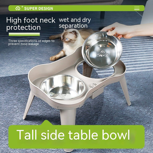 KFX-0868669 Cervical Support Leak-Proof Double Bowl for Cats and Dogs - Available in Multiple Sizes