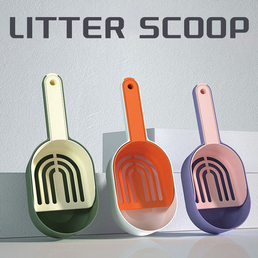 KFX-0875837 Self-Cleaning Cat Litter Shovel - Durable Lightweight ABS Scoop for All Cat Breeds