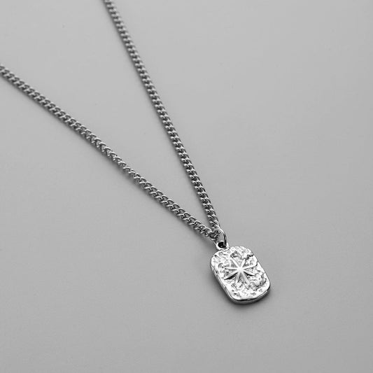 KFX-0876861 Trendy Minimalist Alloy Square Pendant Necklace for Women with Snake Chain